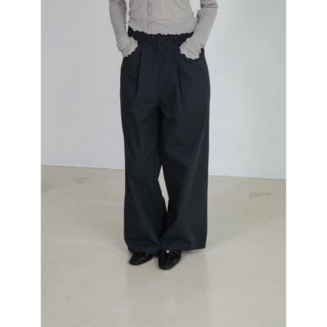 《予約販売》one tuck wide cotton pants/2colors_np1289