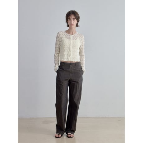 【NOKCHA original】material mannish pants/charcoal brown_np1273