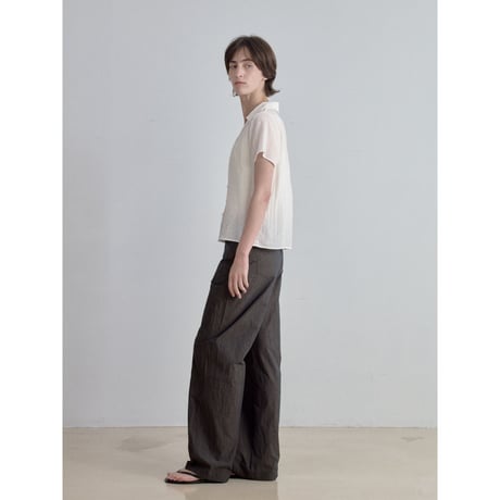 【NOKCHA original】material mannish pants/charcoal brown_np1273
