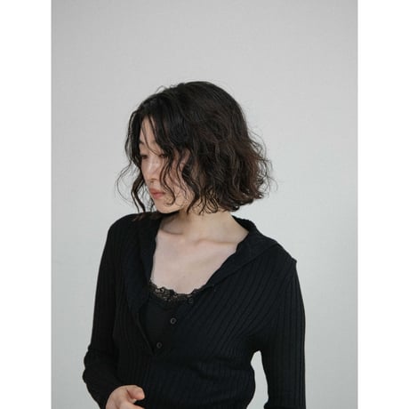 《予約販売》damage sheer knit cardigan/2colors_nt2695