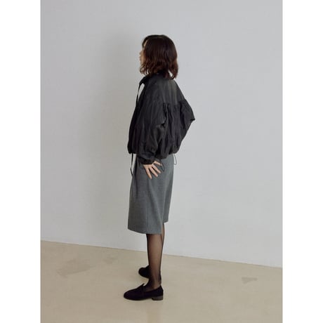 《予約販売》leather like gather blouson/2colors_no0543