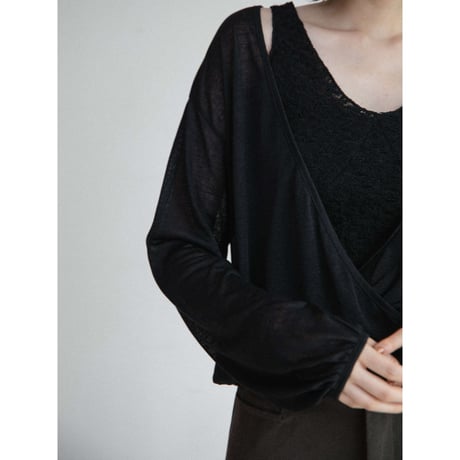 《予約販売》sheer wrap cardigan/2colors_nt2676