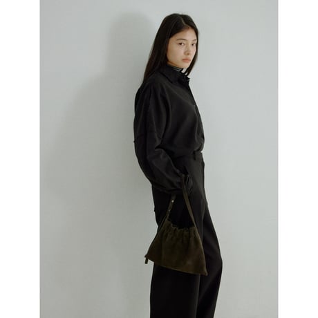 - AUTHENTIC series - vintage like over washed shirt/black_an0062