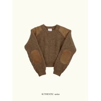 - AUTHENTIC series - vintage like accent knit/melange beige_an0061