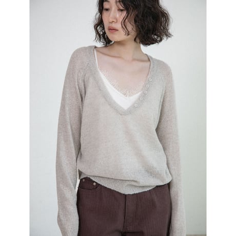 《予約販売》deep v neck wool knit/2colors_nt2693
