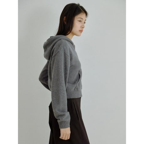 【NOKCHA original】wool blend zipup hoodie/ivory,gray_nt2666