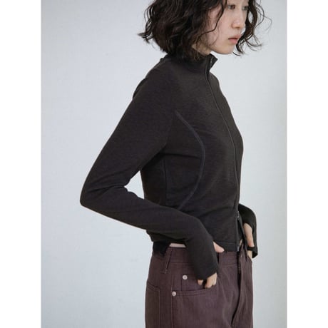 《予約販売》finger hole zipup tops/2colors_nt2692