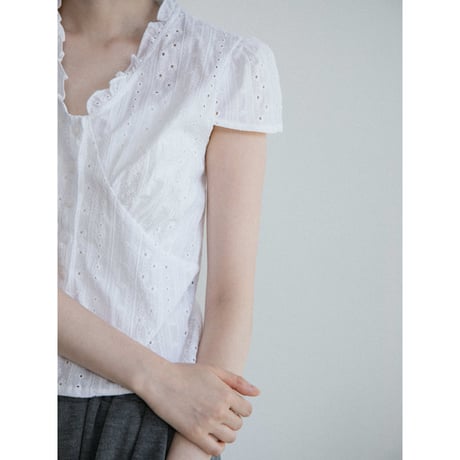 《予約販売》punching lace blouse/2colors_nb0421