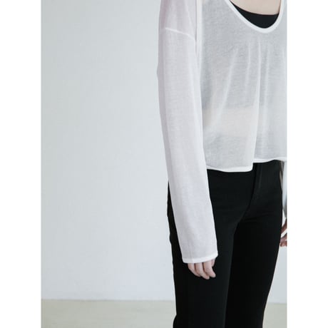 《予約販売》u neck sheer tops/3colors_nt2622