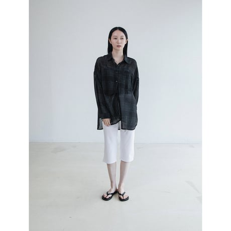 《予約販売》check sheer over shirt/2colors_nb0419