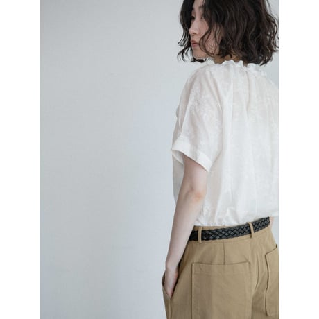 《予約販売》lacy neck accent blouse_nb0422
