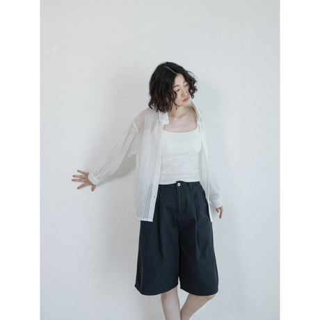 《予約販売》cotton half navy pants_np1280