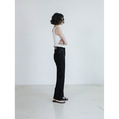 《予約販売》straight cotton black pants_np1286