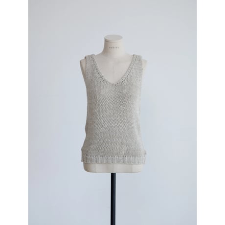 《予約販売》thick linen knit vest/2colorss_nt2659