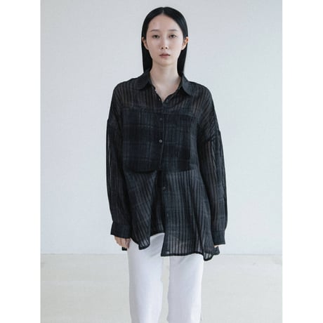 《予約販売》check sheer over shirt/2colors_nb0419