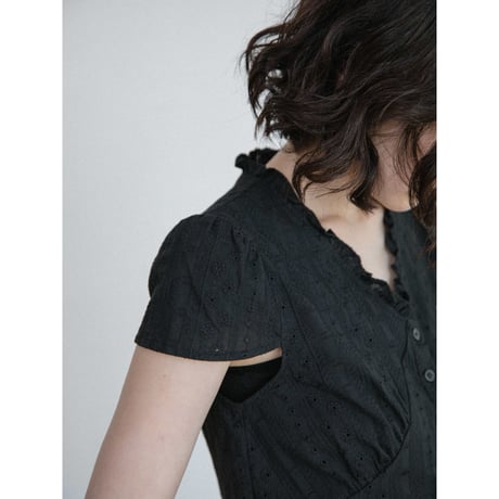 《予約販売》punching lace blouse/2colors_nb0421