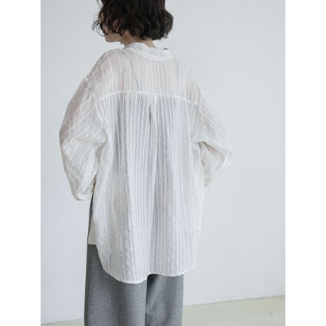 《予約販売》handsome stripe sheer shirt_nb0403