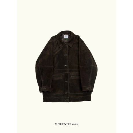 - AUTHENTIC series - real suède rich jacket/brown_an0063