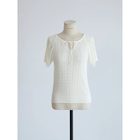 《予約販売》accent linen summer knit tops/2colors_nt2648