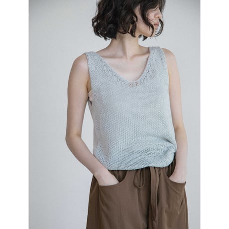 《予約販売》thick linen knit vest/2colorss_nt2659