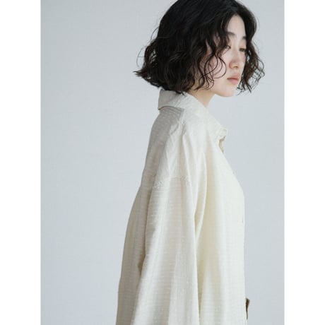 《予約販売》jacquard accent over shirt/2colors_nb0411