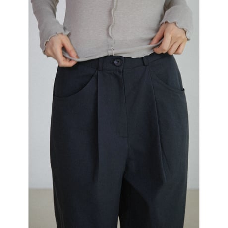 《予約販売》one tuck wide cotton pants/2colors_np1289