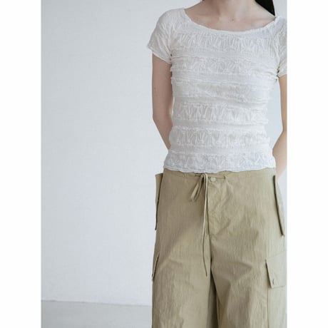《予約販売》jacquard accent stretch tops/2colors_nt2649