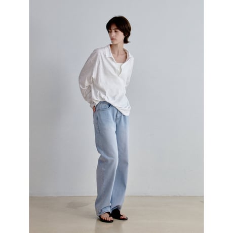 《予約販売》henley neck sheer tops/2colors_nt2612