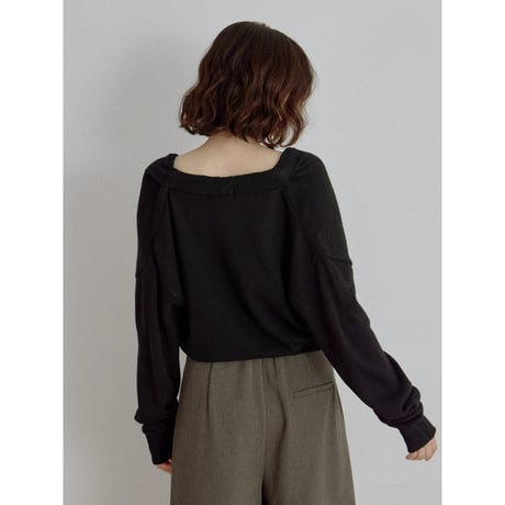 《予約販売》cache-coeur minimal knit tops/2colors_nt2707
