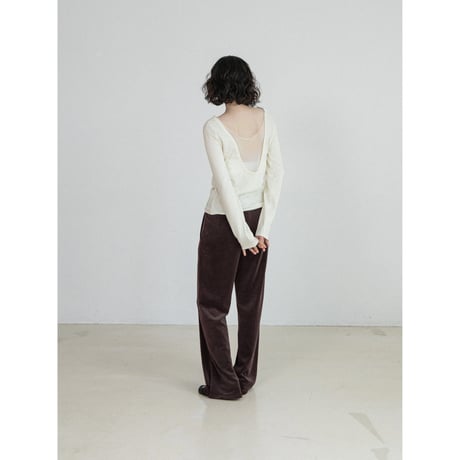 《予約販売》back accent docking lady tops/2colors_nt2691