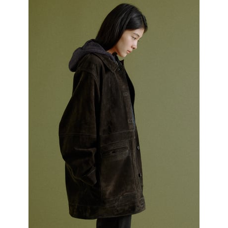 - AUTHENTIC series - real suède rich jacket/brown_an0063