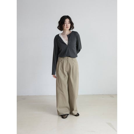 《予約販売》henley neck lib tops/3colors_nt2681