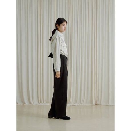 - AUTHENTIC series - western pick stitch shirt/stripe_an0059