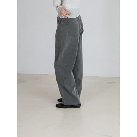 《予約販売》light gray oval jeans_nj0203