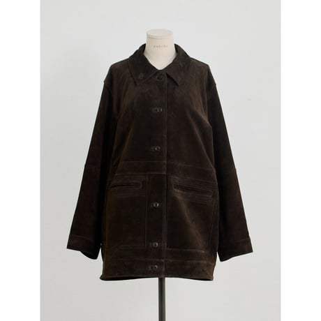 - AUTHENTIC series - real suède rich jacket/brown_an0063