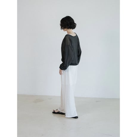 《予約販売》button accent sheer knit tops/2colors_nt2620