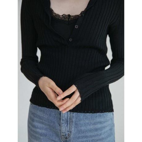 《予約販売》double shoulder lace camisole/2colors_nt2683