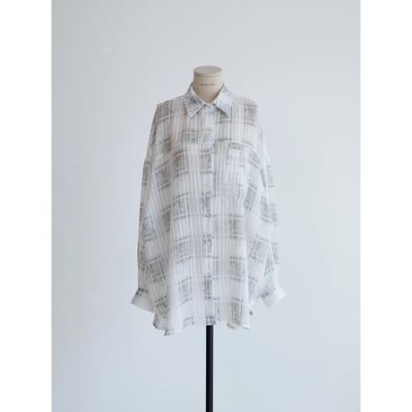 《予約販売》check sheer over shirt/2colors_nb0419