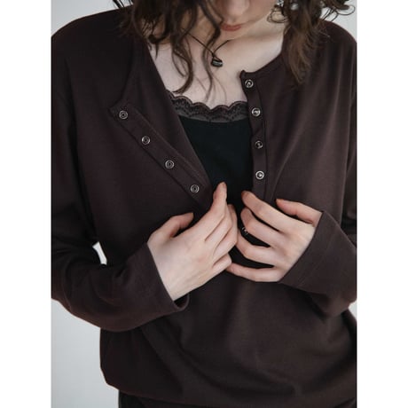 《予約販売》henley neck lib tops/3colors_nt2681