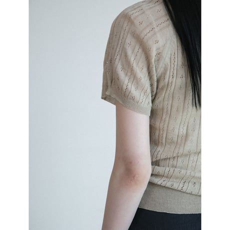 《予約販売》accent linen summer knit tops/2colors_nt2648