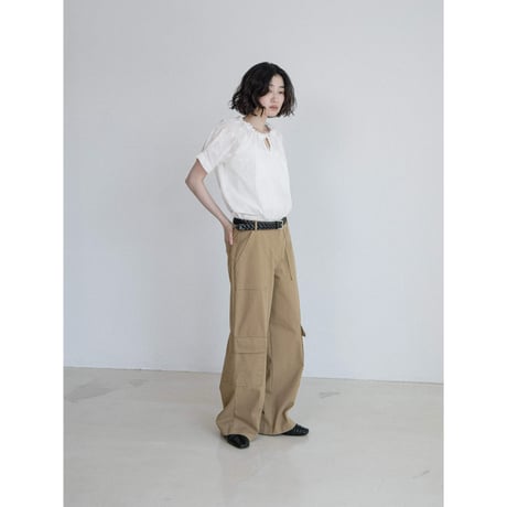 《予約販売》lacy neck accent blouse_nb0422