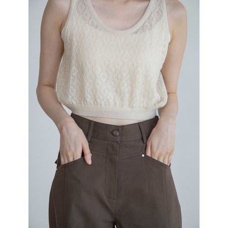 《予約販売》jacquard minimal knit vest/2colors_nt2658