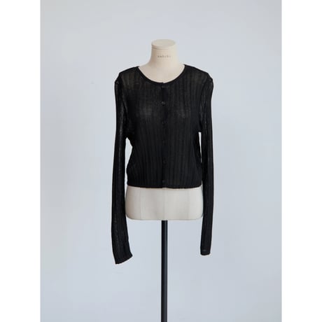 《予約販売》sheer lib knit cardigan/3colors_nt2665
