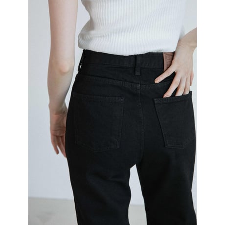 《予約販売》straight cotton black pants_np1286
