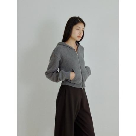 【NOKCHA original】wool blend zipup hoodie/ivory,gray_nt2666