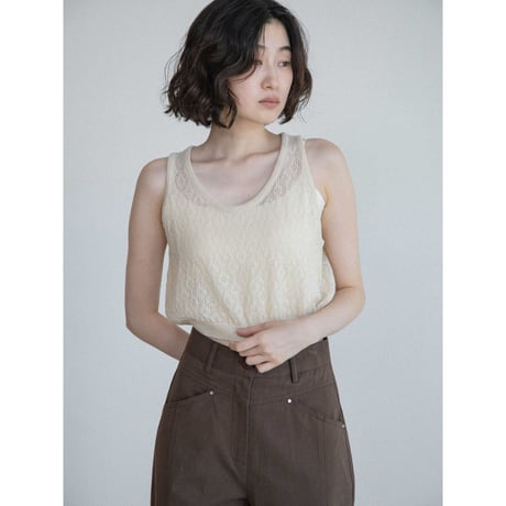 《予約販売》jacquard minimal knit vest/2colors_nt2658