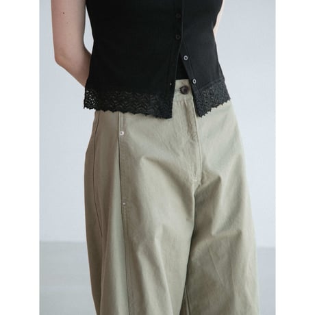 《予約販売》accent oval cotton light pants/2colors_np1310