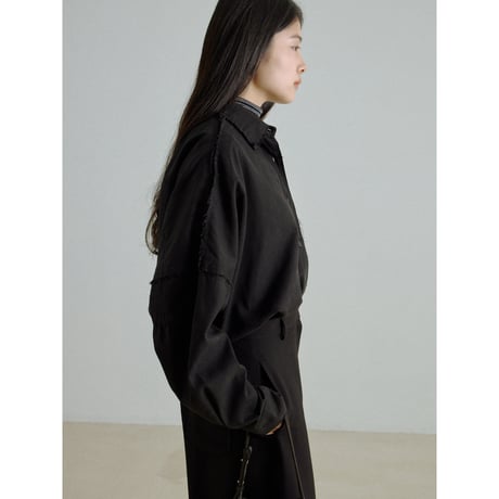 - AUTHENTIC series - vintage like over washed shirt/black_an0062