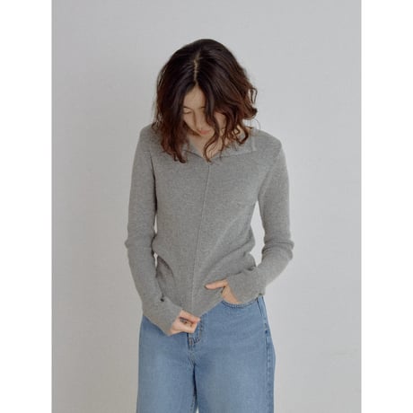 《予約販売》décolleté knit tops/2colors_nt2708