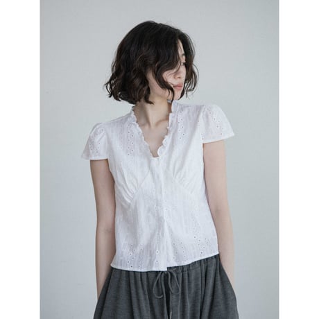 《予約販売》punching lace blouse/2colors_nb0421